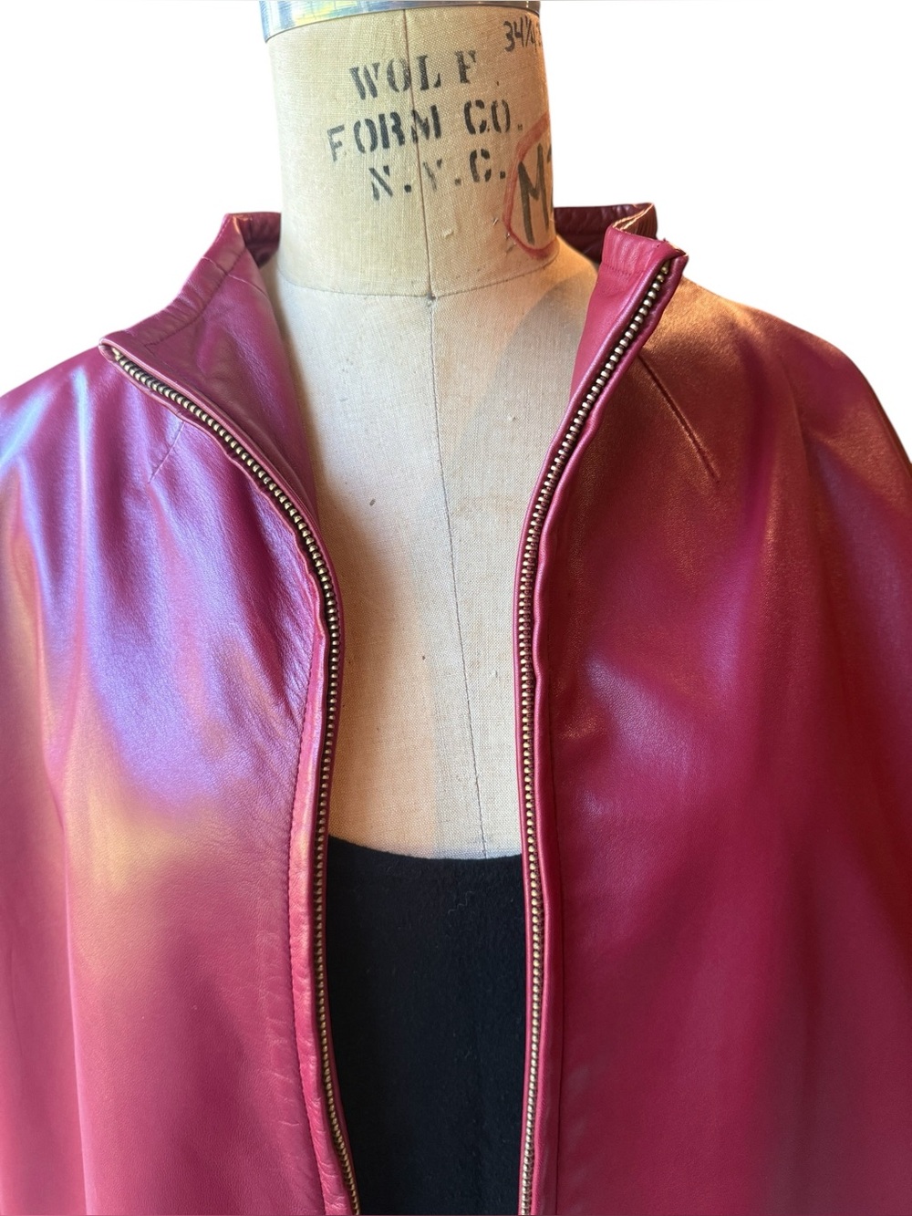 Vintage Kluger Furs Burgundy Leather Jacket Women’s L
